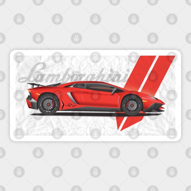 Lambo T-Shirt 2 Sticker by Rod7